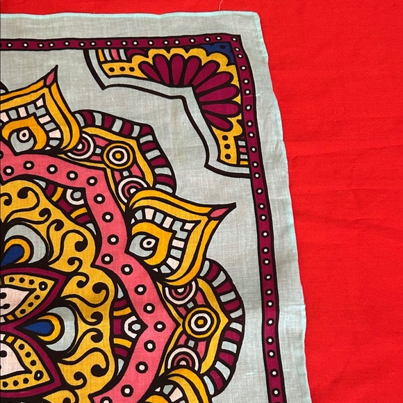 Vintage 1960Mandala Bandana Psychedelic - Picture 5 of 10